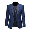Blazer Masculino Esporte Fino Liso TERNO006 G4 Sr Aflha Azul marinho P 