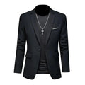 Blazer Masculino Esporte Fino Liso TERNO006 G4 Sr Aflha Preto P 